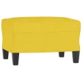 Ensemble de canapés 3 pcs avec coussins Jaune clair Tissu