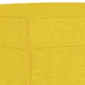 Ensemble de canapés 3 pcs avec coussins Jaune clair Tissu