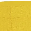 Ensemble de canapés 4 pcs avec coussins Jaune clair Tissu