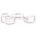Ensemble de canapés 4 pcs avec coussins Jaune clair Tissu
