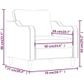 Fauteuil Jaune clair 60 cm Tissu