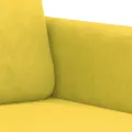Ensemble de canapés 3 pcs jaune velours