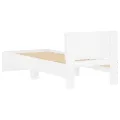 Cadre de lit avec tête de lit blanc 90x200 cm bois d'ingénierie