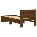 Cadre de lit avec tête de lit chêne marron 90x200 cm