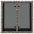 Table de jardin dessus en verre gris 55x55x37 cm résine tressée