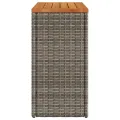 Table d'appoint de jardin dessus en bois gris 58x27,5x55 cm