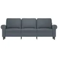 Canapé à 3 places Gris foncé 180 cm Velours