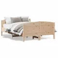Cadre de lit avec tête de lit 140x200 cm bois de pin massif