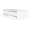 Cadre de lit avec tiroirs blanc 75x190 cm