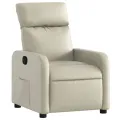 Fauteuil inclinable Crème Similicuir