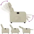 Fauteuil inclinable Crème Similicuir