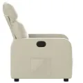 Fauteuil inclinable Crème Similicuir