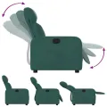 Fauteuil inclinable Vert foncé Tissu