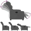 Fauteuil inclinable électrique Gris foncé Tissu