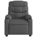 Fauteuil inclinable électrique Gris foncé Tissu