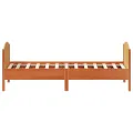 Cadre de lit avec tête de lit cire marron 90x200 cm bois de pin