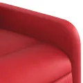 Fauteuil de massage inclinable électrique rouge similicuir