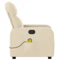 Fauteuil de massage inclinable Crème Tissu