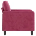 Fauteuil Rouge bordeaux 60 cm Velours