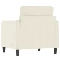 Fauteuil Crème 60 cm Velours