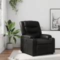 Fauteuil inclinable Noir Similicuir