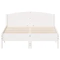 Cadre de lit avec tête de lit blanc 120x190 cm bois pin massif