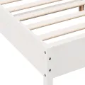 Cadre de lit avec tête de lit blanc 120x190 cm bois pin massif