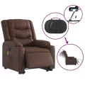 Fauteuil inclinable de massage électrique marron similicuir