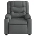 Fauteuil inclinable de massage électrique gris foncé tissu