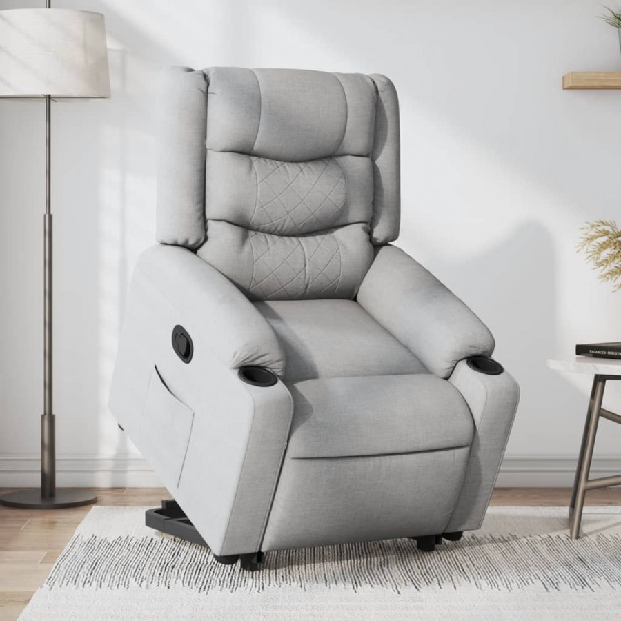 Fauteuil inclinable Gris clair Tissu