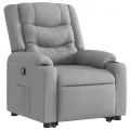 Fauteuil inclinable Gris clair Tissu