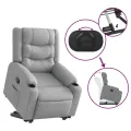 Fauteuil inclinable Gris clair Tissu