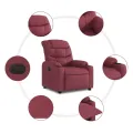 Fauteuil inclinable Rouge bordeaux Tissu