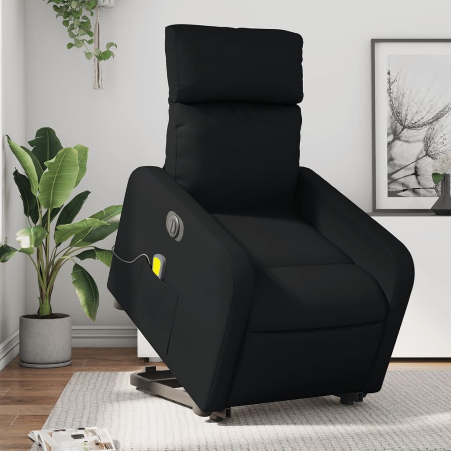 Fauteuil inclinable de massage électrique noir similicuir