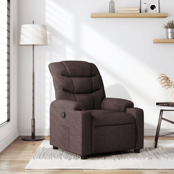 Fauteuil inclinable Marron foncé Tissu