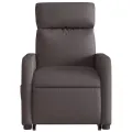 Fauteuil inclinable de massage Marron foncé Tissu