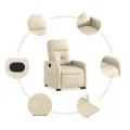 Fauteuil inclinable Crème Tissu
