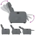 Fauteuil inclinable électrique gris similicuir