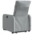 Fauteuil inclinable de massage électrique Gris clair Tissu