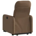 Fauteuil inclinable électrique marron tissu
