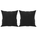 Canapé 2 places avec oreillers décoratifs noir 140 cm velours