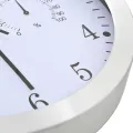 Horloge murale à quartz Hygromètre et thermomètre 30 cm Blanc