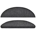 Tapis d'escalier 15 pcs Anthracite 56x17x3 cm