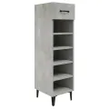 Armoire à chaussures Gris béton 30x35x105 cm Bois d'ingénierie