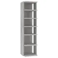 Armoire à chaussures Gris béton 27,5x27x102cm Bois d'ingénierie