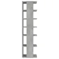 Armoire à chaussures Gris béton 27,5x27x102cm Bois d'ingénierie