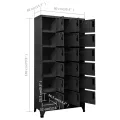 Armoire à casiers Anthracite 90x40x180 cm Acier
