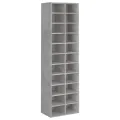 Armoire à chaussures gris béton 54x34x183 cm bois d'ingénierie