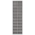 Armoire à chaussures gris béton 54x34x183 cm bois d'ingénierie