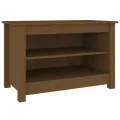 Banc à chaussures Marron miel 70x38x45,5 cm Pin massif